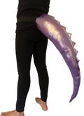 Purple Dinosaur Animal Tail Long Shiny Metallic Dragon Dino Crocodile Fancy Dress Up Costume Party Prop Accessory Adult Child Kids