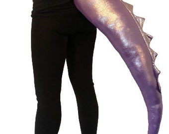 Purple Dinosaur Animal Tail Long Shiny Metallic Dragon Dino Crocodile Fancy Dress Up Costume Party Prop Accessory Adult Child Kids