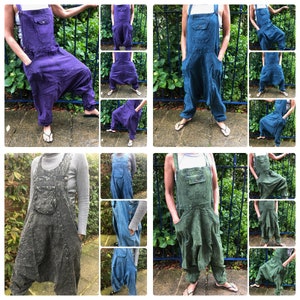 Salopette Harem Per Bambini In Cotone Patchwork - Colorata, Comoda, Con Tasche E Cinghie Regolabili - Foto 2