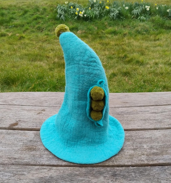 Peas in a Pod Vegetable Felt Hat Pixie Fairy Elf Felted Wool Hat Funky Boho  Hippie Witch Wizard Fun Costume Novelty Fancy Dress Festival - Etsy Canada