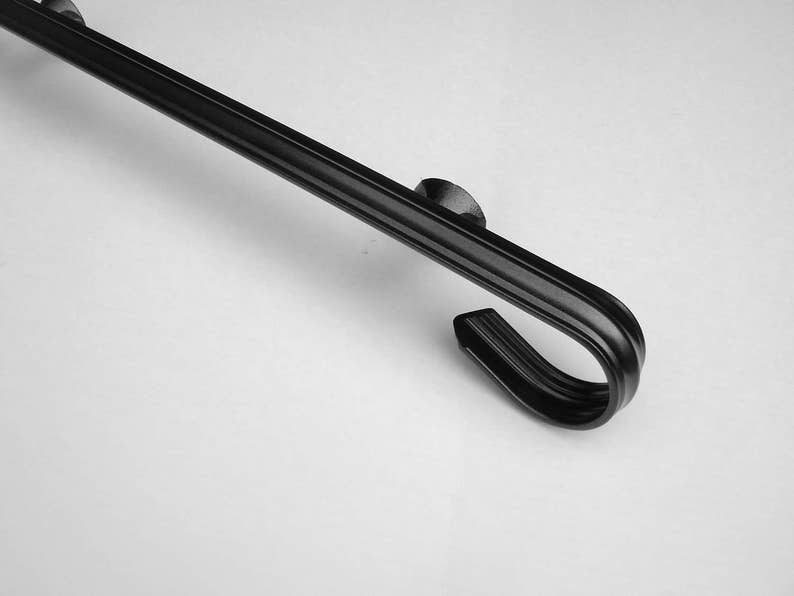 Kenosha Iron 4-Foot Wrought Iron Handrail - Wall Mounted, Black, Made In USA