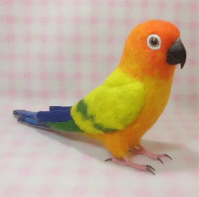 Sun Conure Wool parakeet/Stuffed Animals Etsy