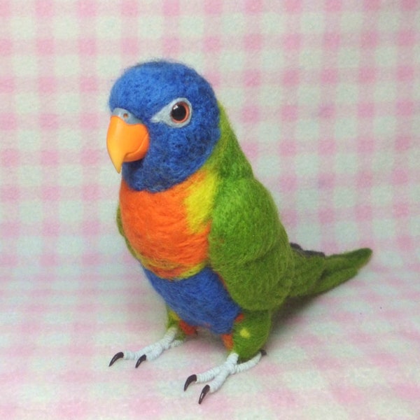 life size" rainbow lorikeet "Stuffed wool Wool figure/　Stuffed Animals