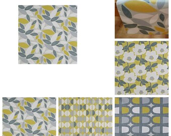 buy by the metre Jet Saffron Aqua Made to Measure Curtains Cube Prestigious Textiles