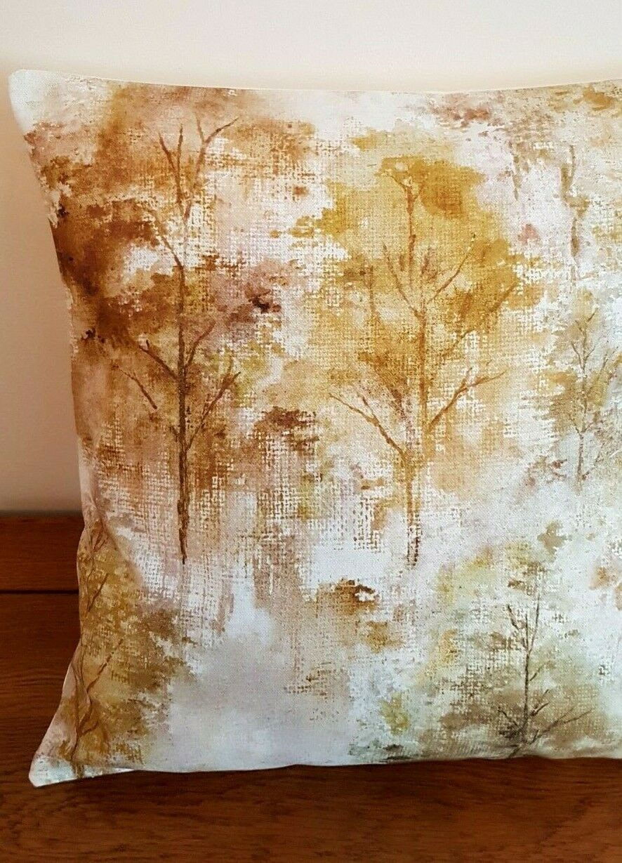 14" 16" 18" 20" New Cushion Cover Woodland Trees Auburn Beige Design 