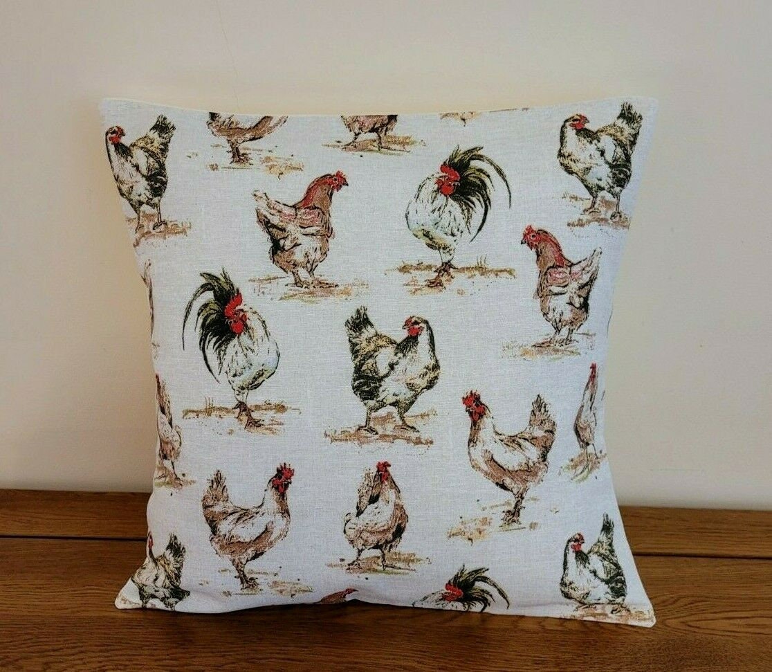 Housses de coussin de coq de volaille rurale nordique, petite poule,  peinture à la main animale jetable, oreillers décoratifs pour canapé,  45x45cm