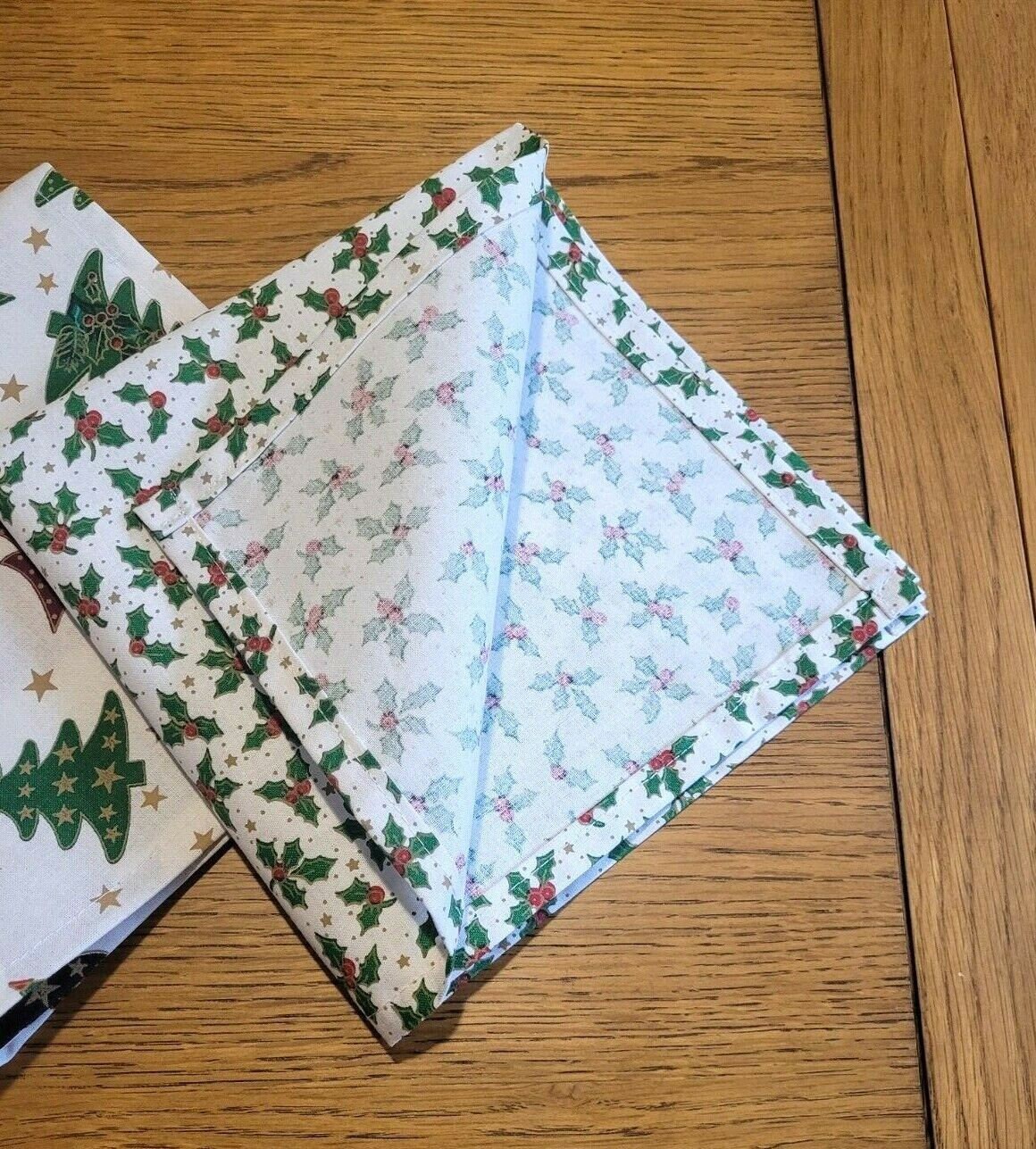 Kadut Servilletas de tela con adornos de árbol de Navidad (17 x 17  pulgadas), tela resistente, servilletas de tela de Navidad para cosecha