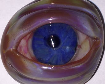 Small Bloodshot Glass Eye Pendant