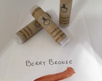 Tinted Lip Treatment Stick-Organic Ingredients- Berry Bronze