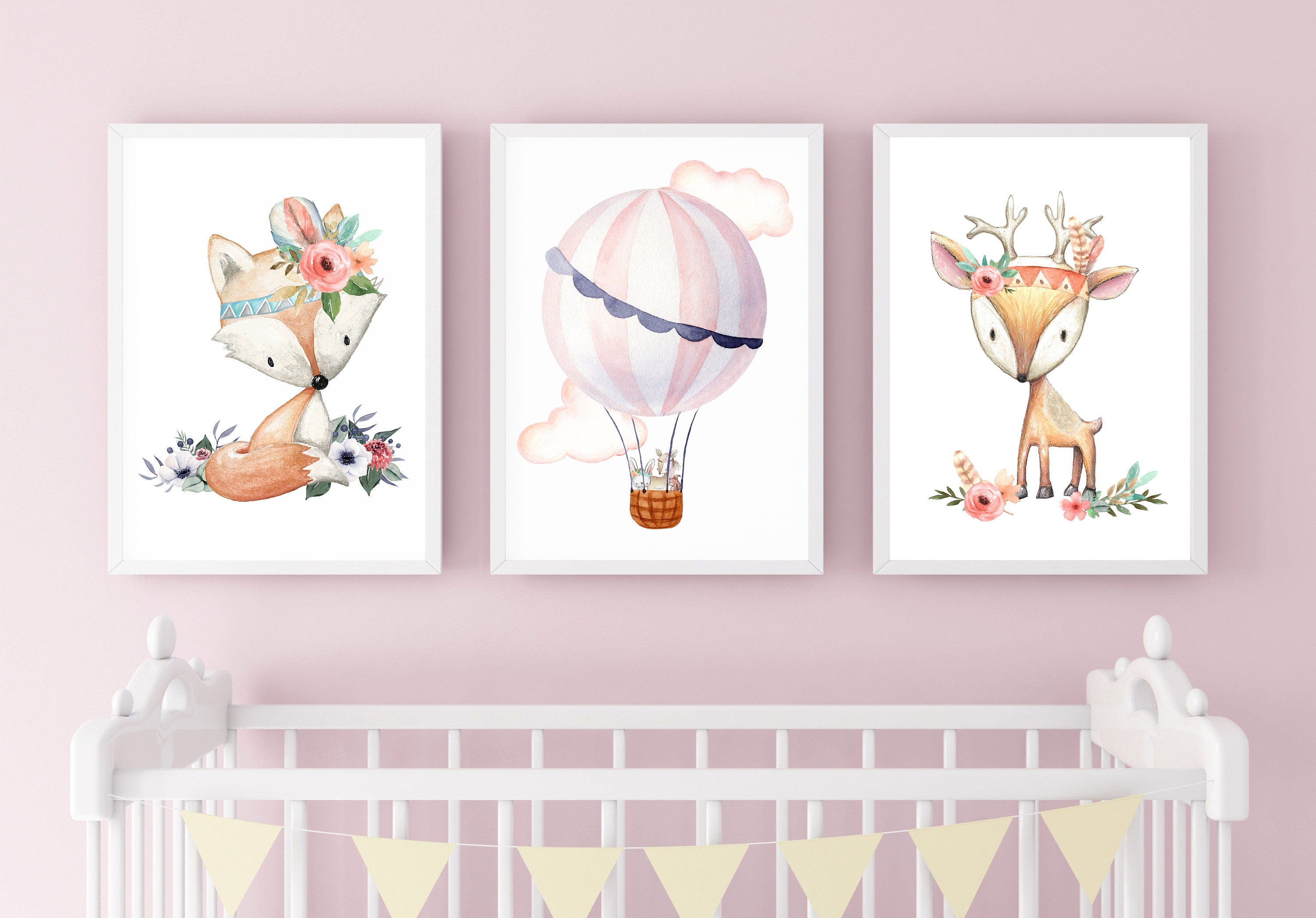 bilder fürs babyzimmer Wandbilder 3er-Set Babyzimmer & Kinderzimmer Deko Poster Kunstdrucke