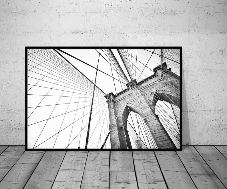New York Print, Modern Wall Art, NY City Photo, Blackwhite Photo, City