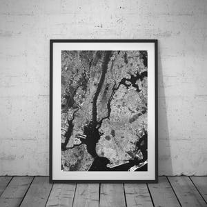 New York Print, New York Map, Black-White Photo, Wall Art, Printable Poster, Digital Download, 4JPG's