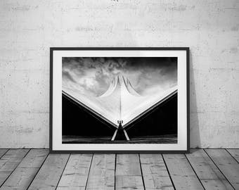 Architecture Art, Berlin, Digital Print, Black-White Photo, Wall Art, Printable Poster, Digital Download, 4 JPG's