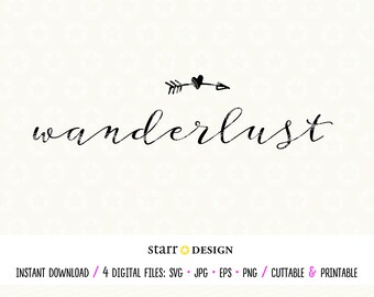 Wanderlust svg, Wanderlust file, SVG file,  Travel svg, Explore svg, Digital File, Cricut file, Crafting file, Cutting file, travel file