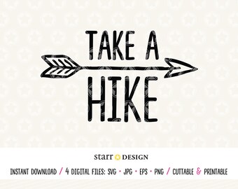 Hike-svg, Take a Hike-svg, Maak een wandeling-bestand, Cut-bestand, Cricut-svg, SVG-bestand, Cutting-bestand, Travel-svg, Adventure-svg, Adventure-bestand, Hike