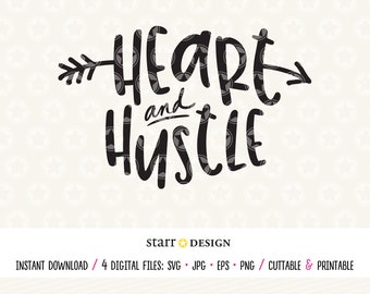 Download Heart and hustle svg | Etsy