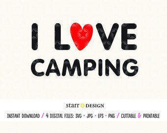 Camping svg, I Love Camping svg, Cricut svg, Svg file, Camping file, I love camping file, Cutting file, EPS file, Cut File, Adventure svg