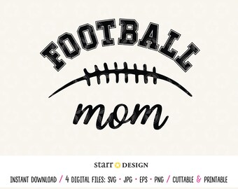 Football Mom SVG, Game Day Cut File (Digital Download)