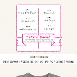 Travel SVG, Travel Bundle for Crafting and Creating, Instant Digital Download