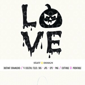 Love Halloween SVG file for Crafting and Cutting
