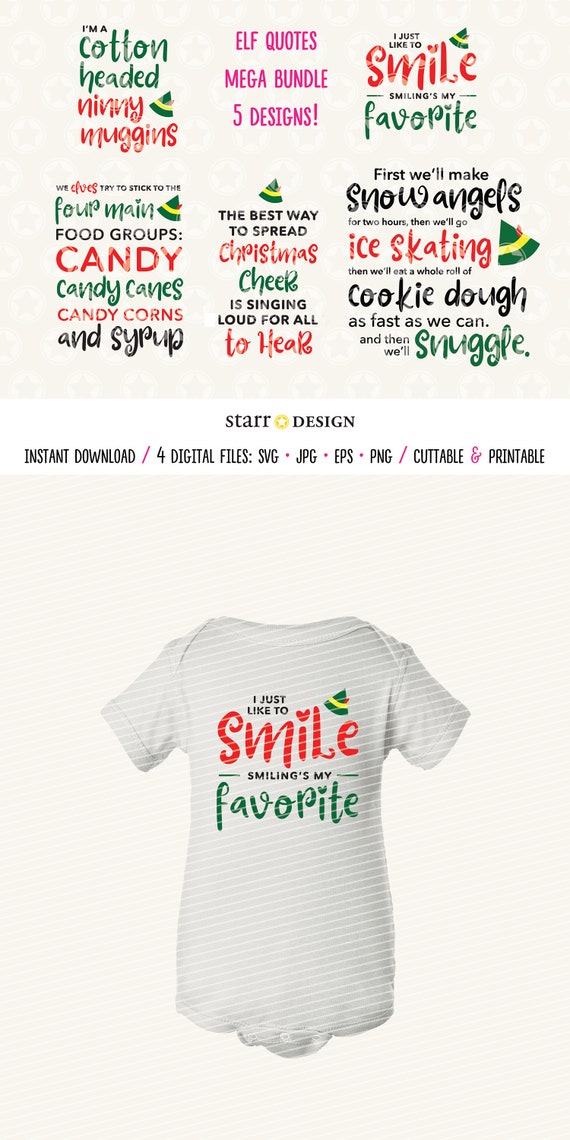 Download Christmas Svg Elf Svg Bundle Buddy The Elf Christmas Digital Etsy