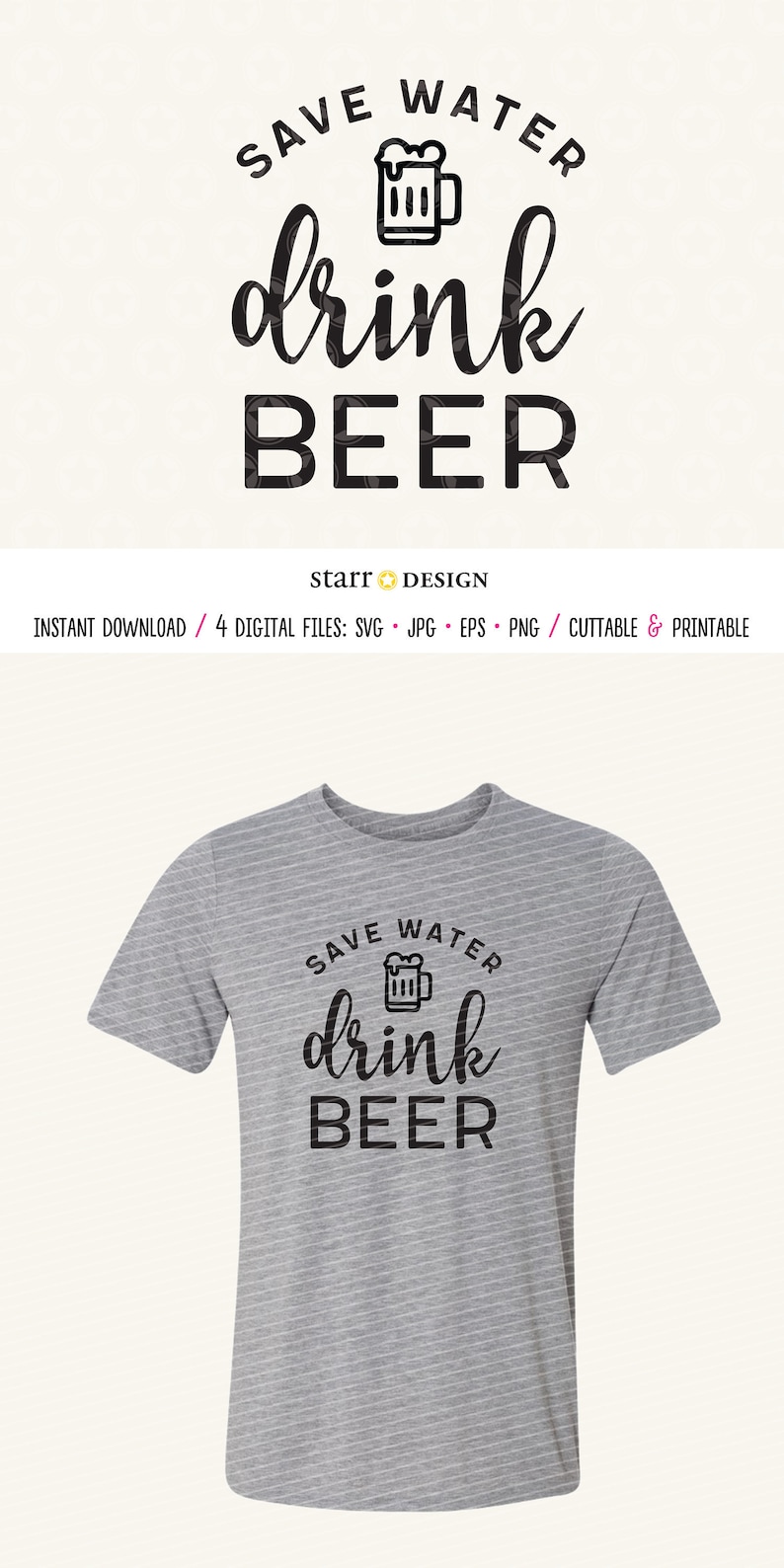 Download Beer svg Save Water Drink Beer svg Cricut and Silhouette ...