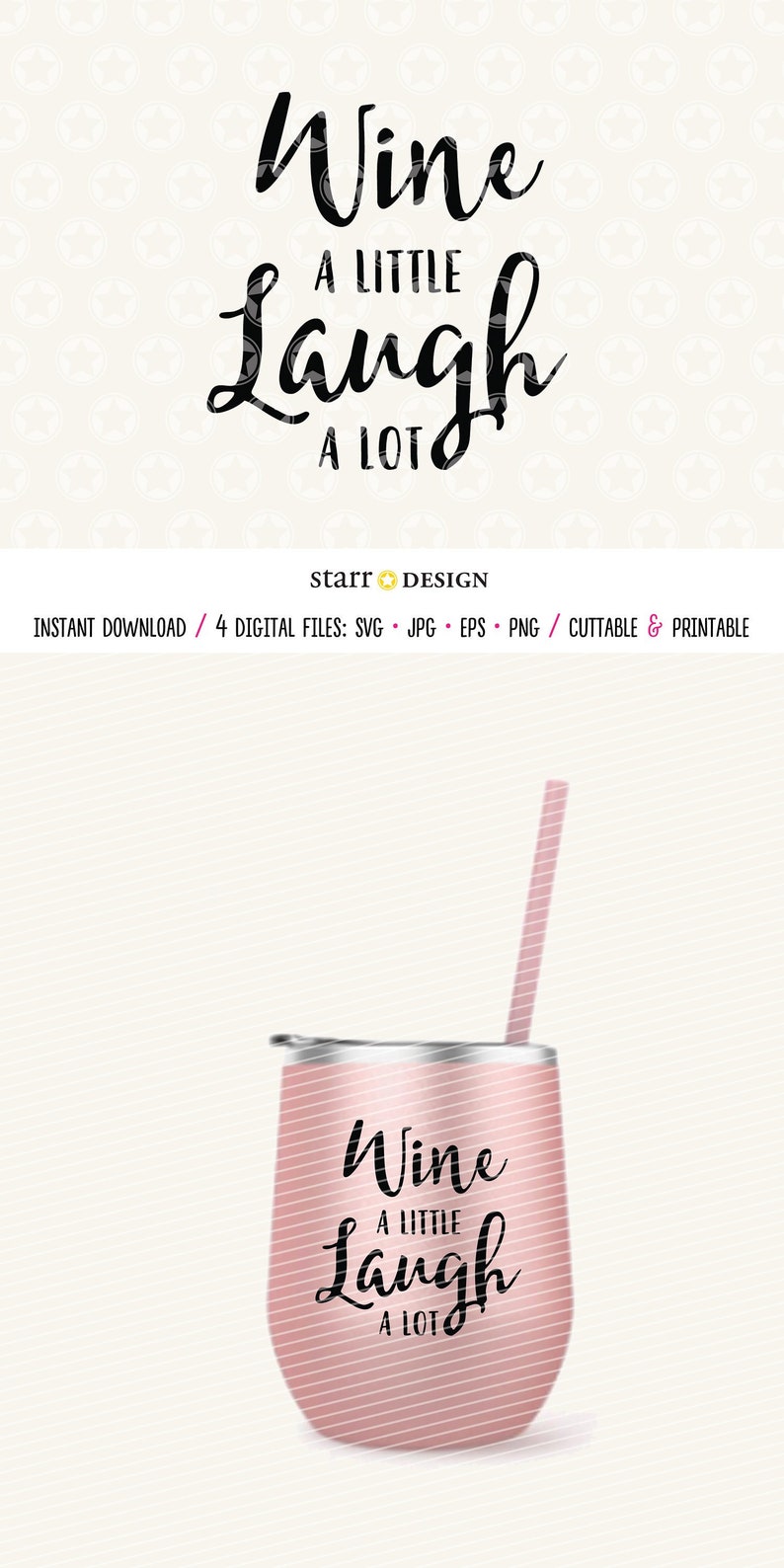 Download Wine svg Wine A Little Laugh A Lot svg wine file Cricut | Etsy