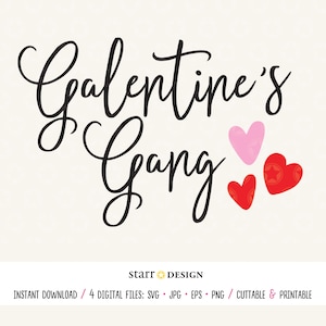 Galentine&#39;s Gang SVG-Schnittdatei für Cricut, Valentinstag PNG