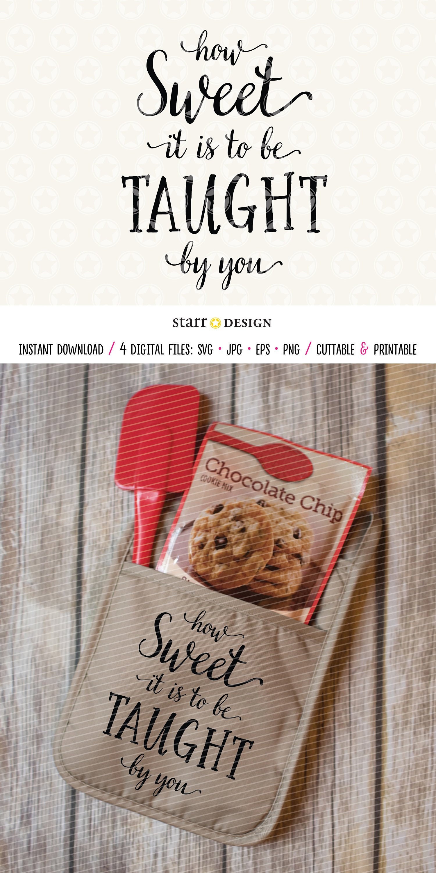 Download Teacher Gift SVG SVG for Oven Mitts and Potholder for Teacher | Etsy