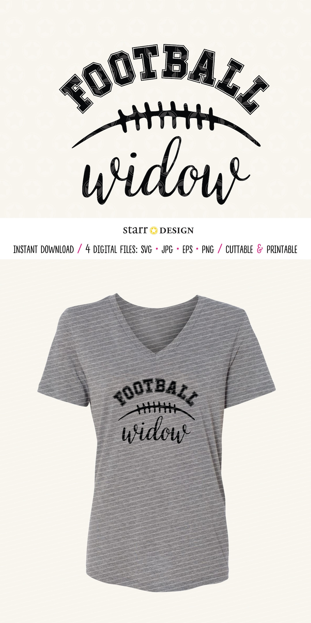 Football Widow SVG Cutting File for Cricut and Other Machines Etsy