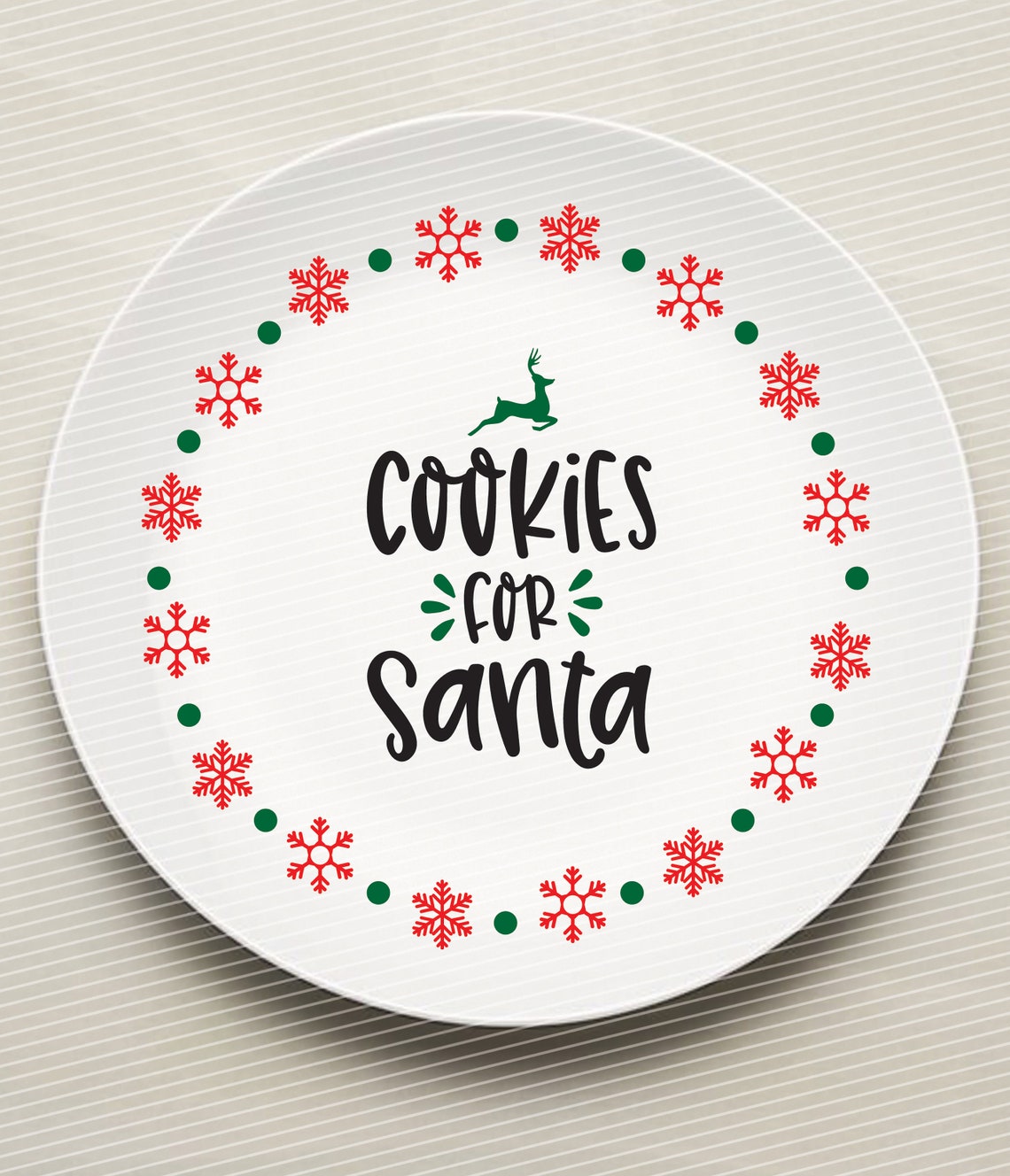 Christmas SVG Cookie Plate svg Giving Plate Christmas Etsy
