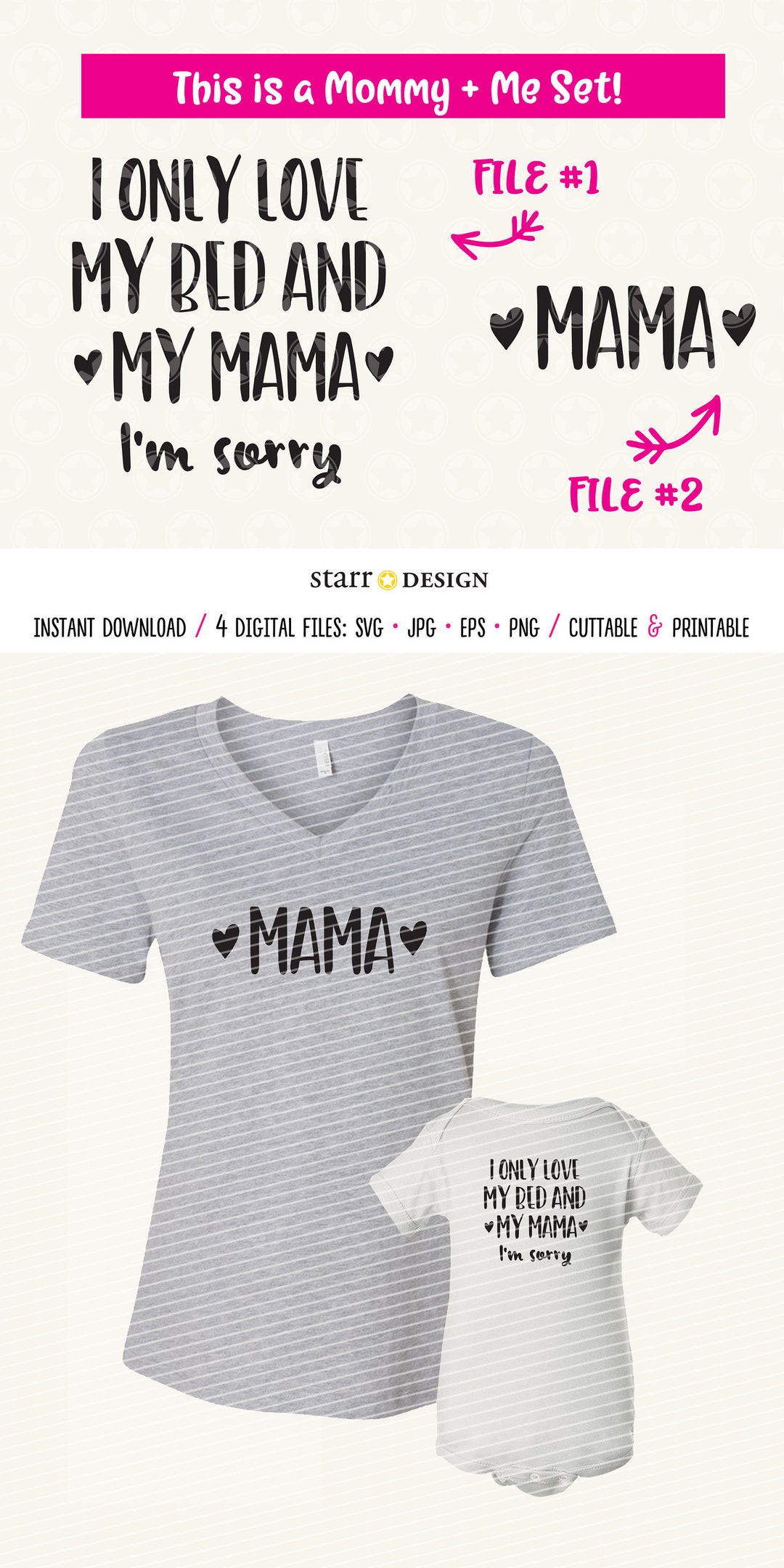 Baby Svg Mama SVG I Only Love My Bed and My Mama I'm - Etsy