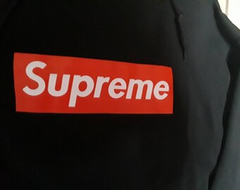 Supreme/Supreme crop/crop hoodie/black crop/Supreme box