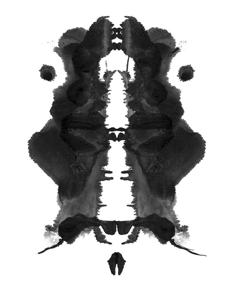 Contemporary Ink Blot Wall Art Print Modern Art Painting Etsy