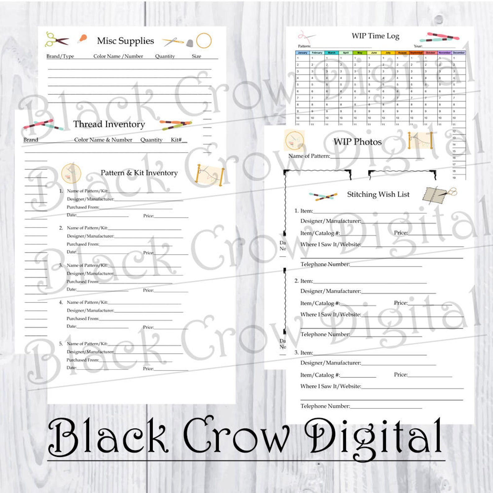 Cross Stitch Journal 17 Pages Journal for Recording Your Etsy