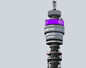 Impression giclée graphique BT Tower V