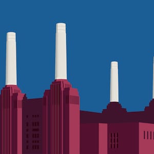 Battersea Power Station graphic design giclée print