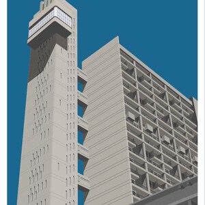 Trellick Tower graphic design giclée print