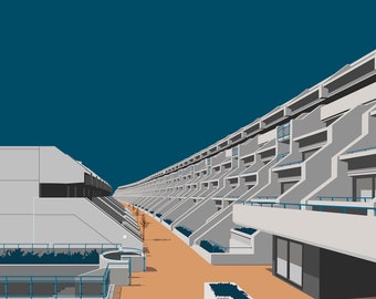 Alexandra Road Estate II graphic design giclée print