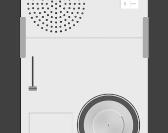Braun TP1 draagbaar audiosysteem grafisch ontwerp giclee print