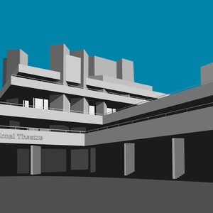 Royal National Theatre graphic design giclée print