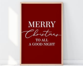 Merry Christmas Sign, Merry Christmas printable, Christmas Wall art, Holiday Print, Christmas quote poster, merry Christmas poster