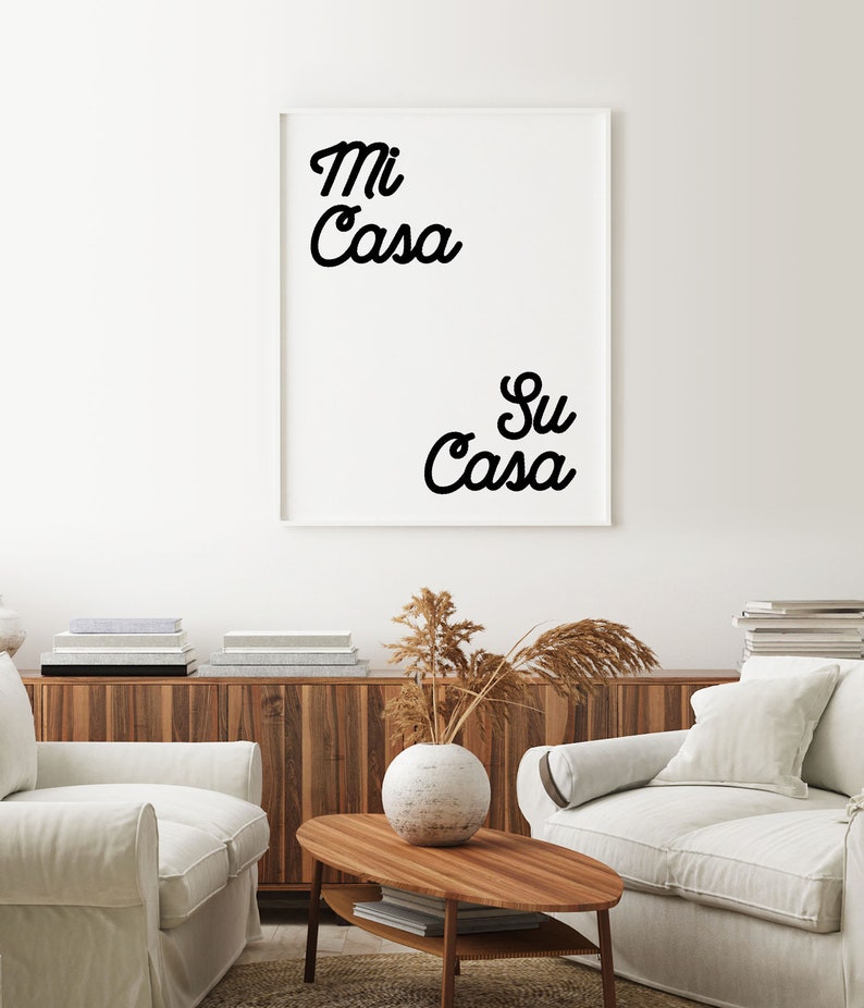 Mi Casa Su Casa Home Quotes Printable Wall Art Etsy