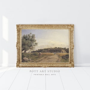 Vintage Druck Dekoration Wand Kunst dekorativ Landschaft Cottage Druck gedämpft Kunstdruck kunstvoll vintage printful printable