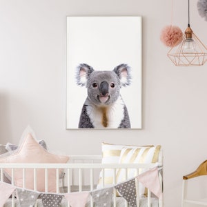 Koala Print, Nursery Wall Art, Baby Room Wall, Baby Animals, Printable ...