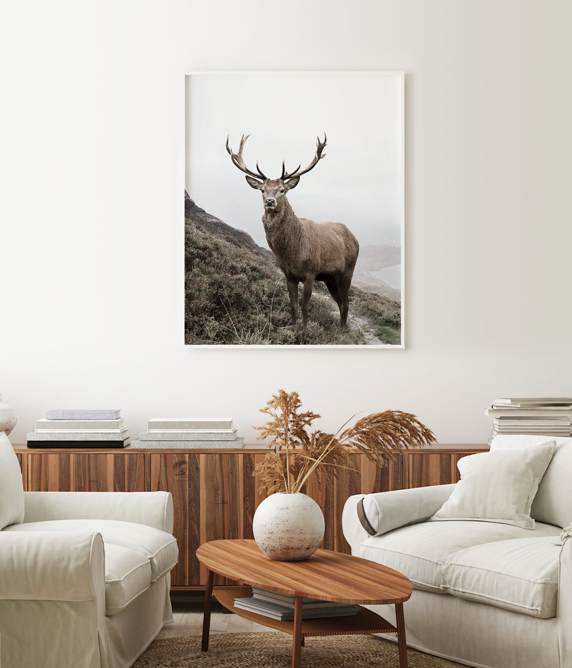 Deer Print Forest Animal Wall Art Landscape Prints Wall Art | Etsy