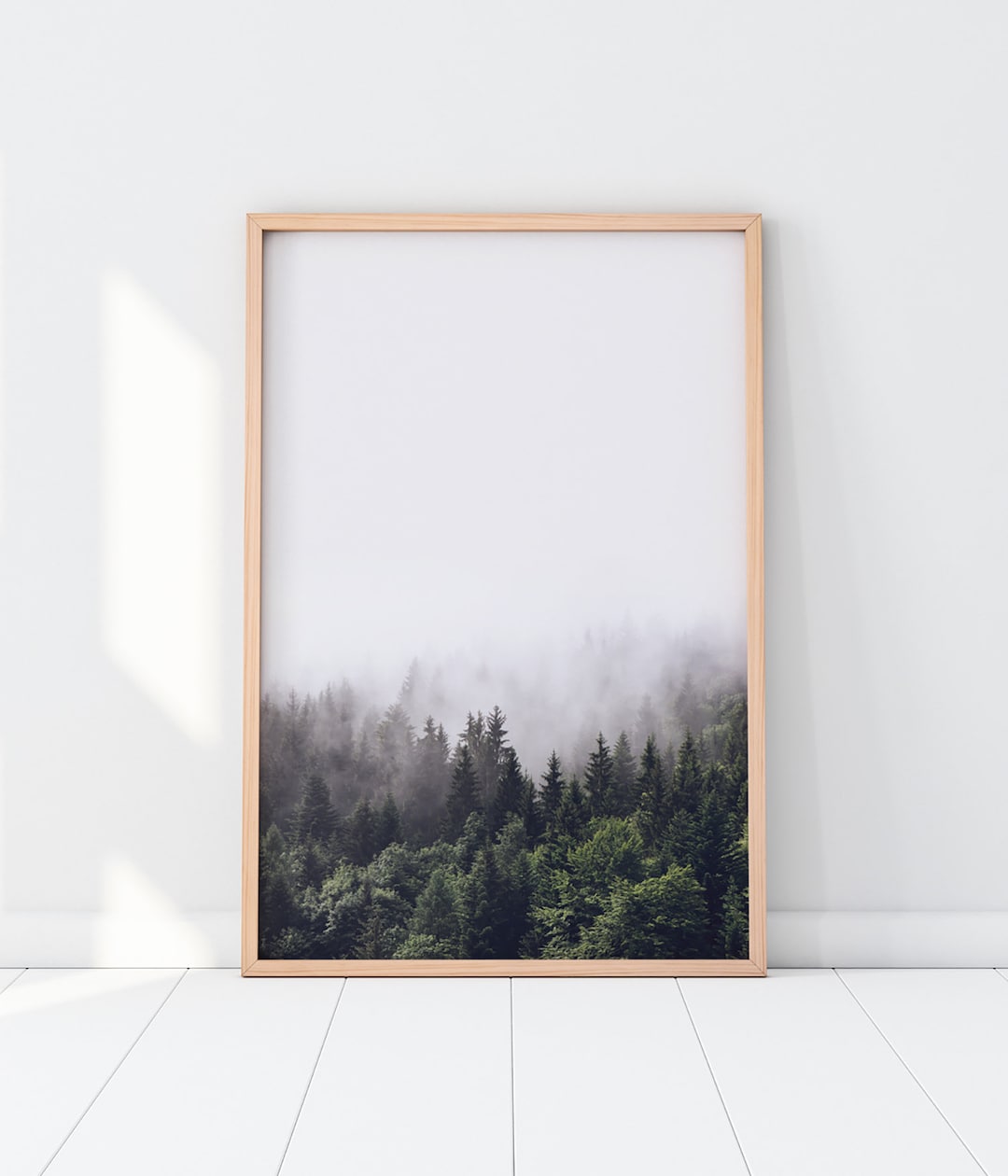 Forest Wall Art, Printable Wall Art, Nature Art, Foggy Forest Print ...