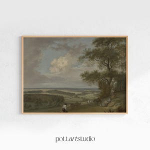 Vintage Landscape Printable Wall Art Antique Oil Painting Prints Vintage French Country Gallery Wall Art Farmhouse Mountain Nature Print