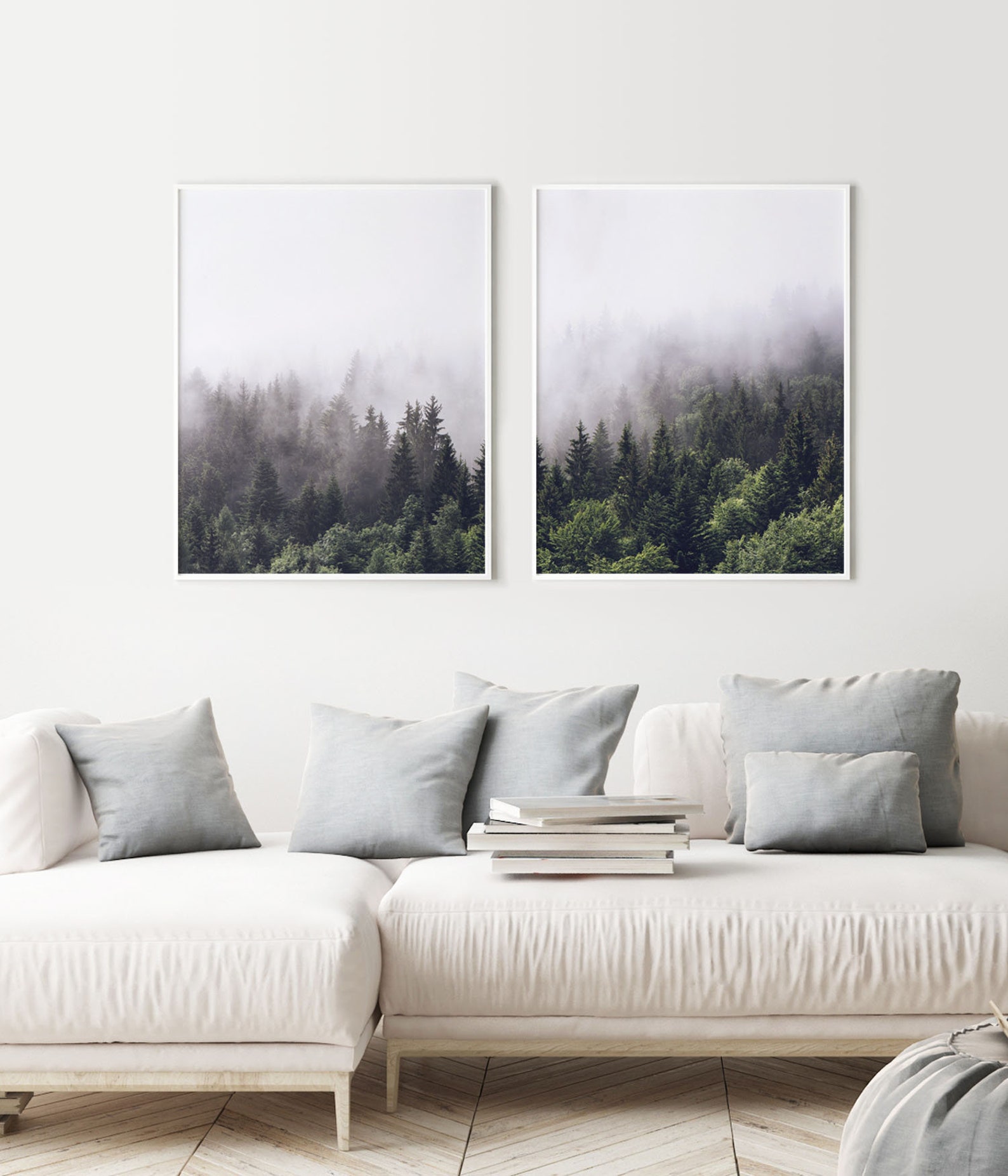 Forest Setforest Wall Art Printable Wall Art Nature Art | Etsy