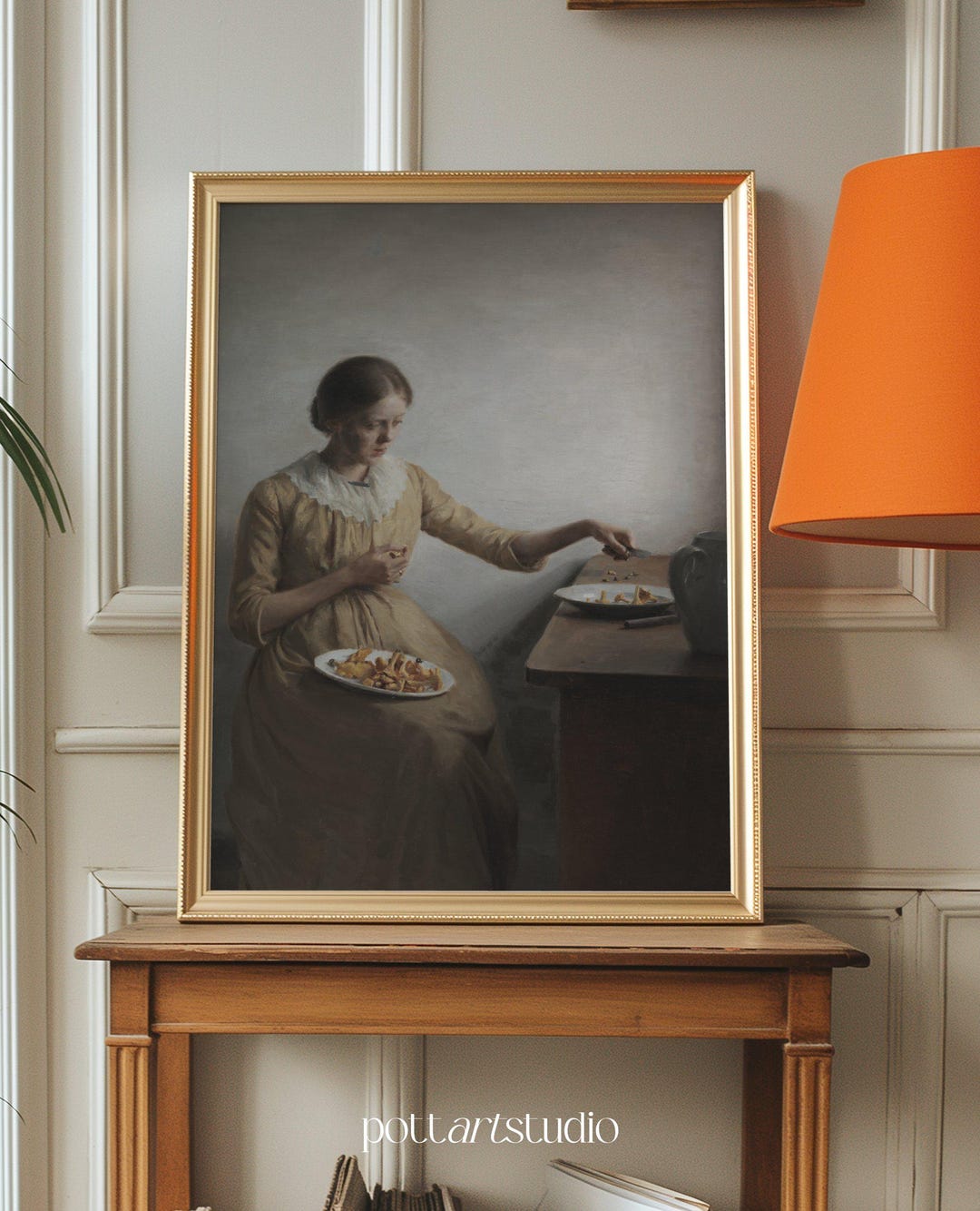 Moody Oil Painting Print Gallery Wall Art Antique Prints Woman Portrait ...